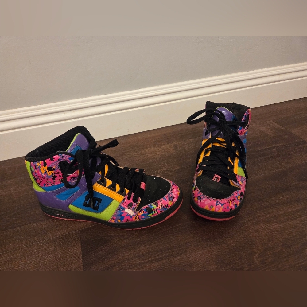 Y2K vintage, rare, and colorful DC Shoes high-top sneakers Well Loved